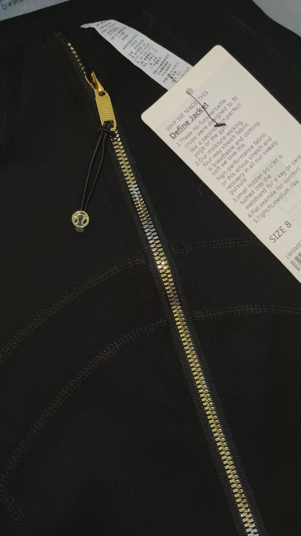 Black/Gold define jacket